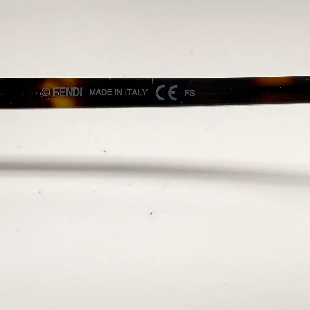 Fendi FF 0386 09Q Gold Tortoise Cat Eye Eyeglass Frames Italy 55-15-145